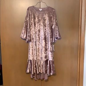 Beautiful pink crushed velvet dress!